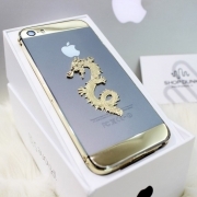 iPhone 5S Khảm rồng truyền thống đúc vàng nguyên khối