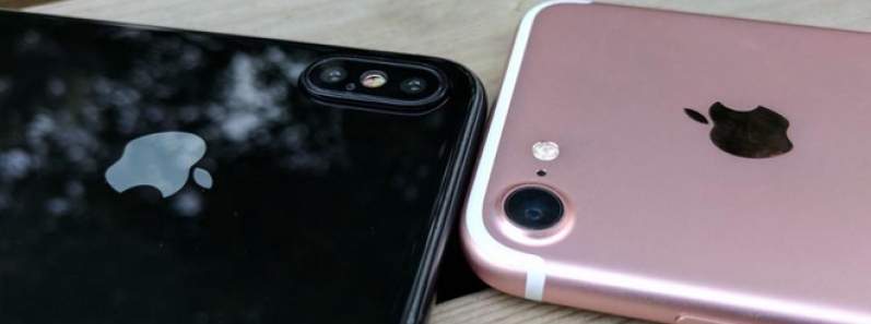 Xuất hiện bộ ảnh mọi góc cạnh iPhone 8 màu đen đọ dáng iPhone 7 màu vàng hồng
